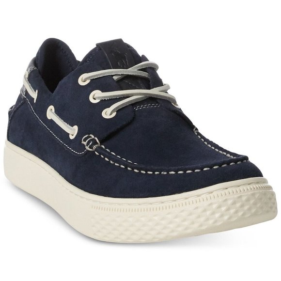 Polo by Ralph Lauren Shoes | Polo Ralph Lauren Men Boat Shoes Deck100 Size US 7D Navy Leather | Color: Blue | Size: 7 | Callixteshoes's Closet